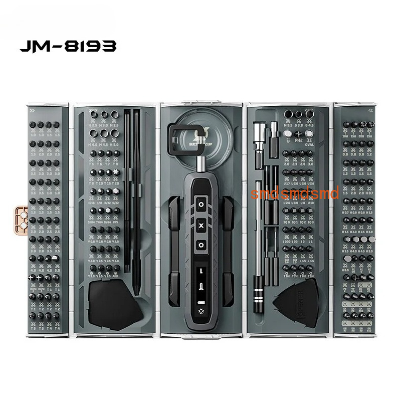 Electronics Repair Glasses - ชุดไขควงไฟฟ้าไร้สาย JM-8193 ความแม่นยำสูง พร้อมหัวแม่เหล็ก Torx สำหรับซ่อมโทรศัพท์มือถือ