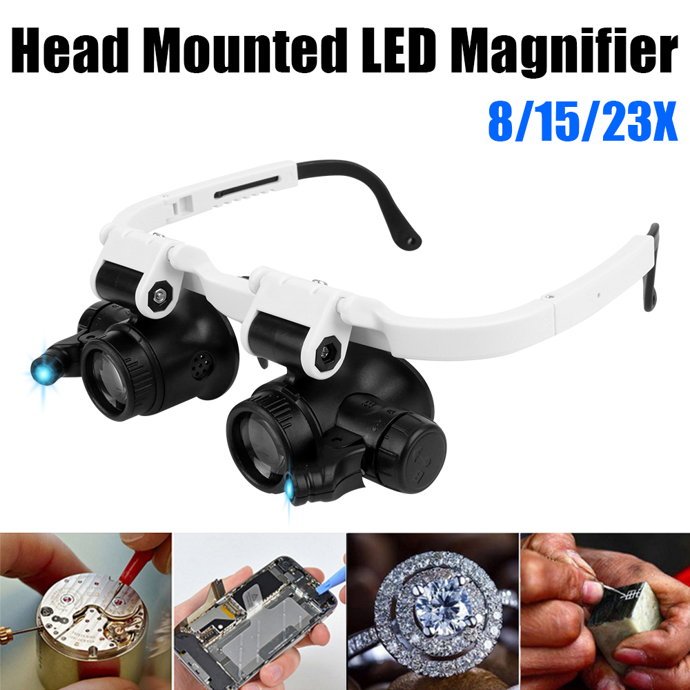 Electronics Repair Glasses - Head Mount แว่นขยายสําหรับ Electronics ซ่อมนาฬิกา 8x
