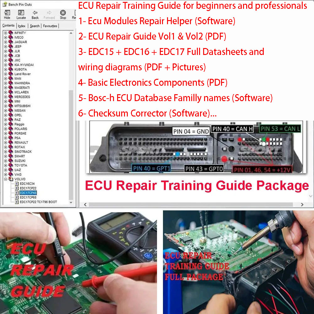 Electronics Repair Guide - คู่มือการฝึกอบรมการซ่อม ECU คู่มือพื้นฐานเกี่ยวกับอุปกรณ์อิเล็กทรอนิกส์ ECU การทดสอบโปรแกรม EPROM