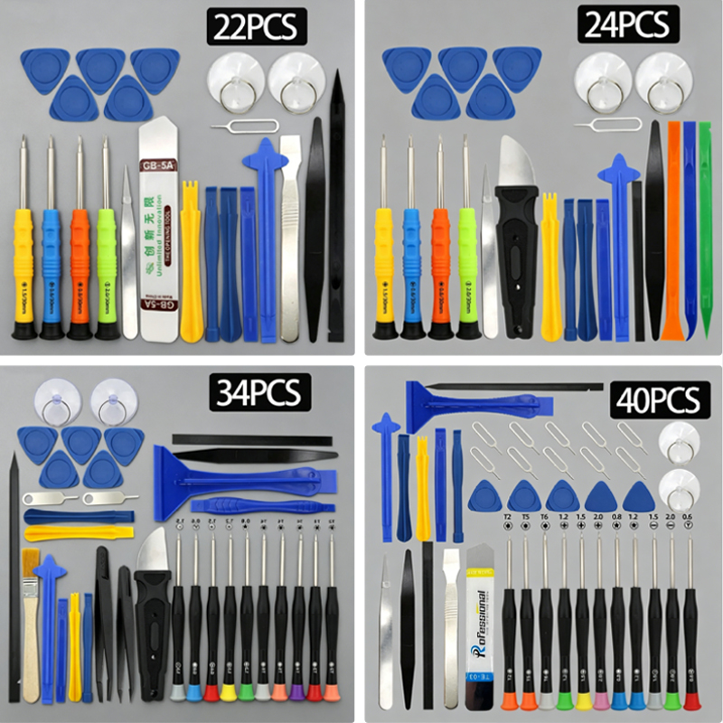 Electronics Repair Service - ชุดซ่อมอเนกประสงค์ 22/24/34/40 ชิ้นชุดเครื่องมือไขควงโทรศัพท์มือถือคอนโซลเกมใช้สำหรับการถอดชิ้นส่วนและการซ่อมแซม