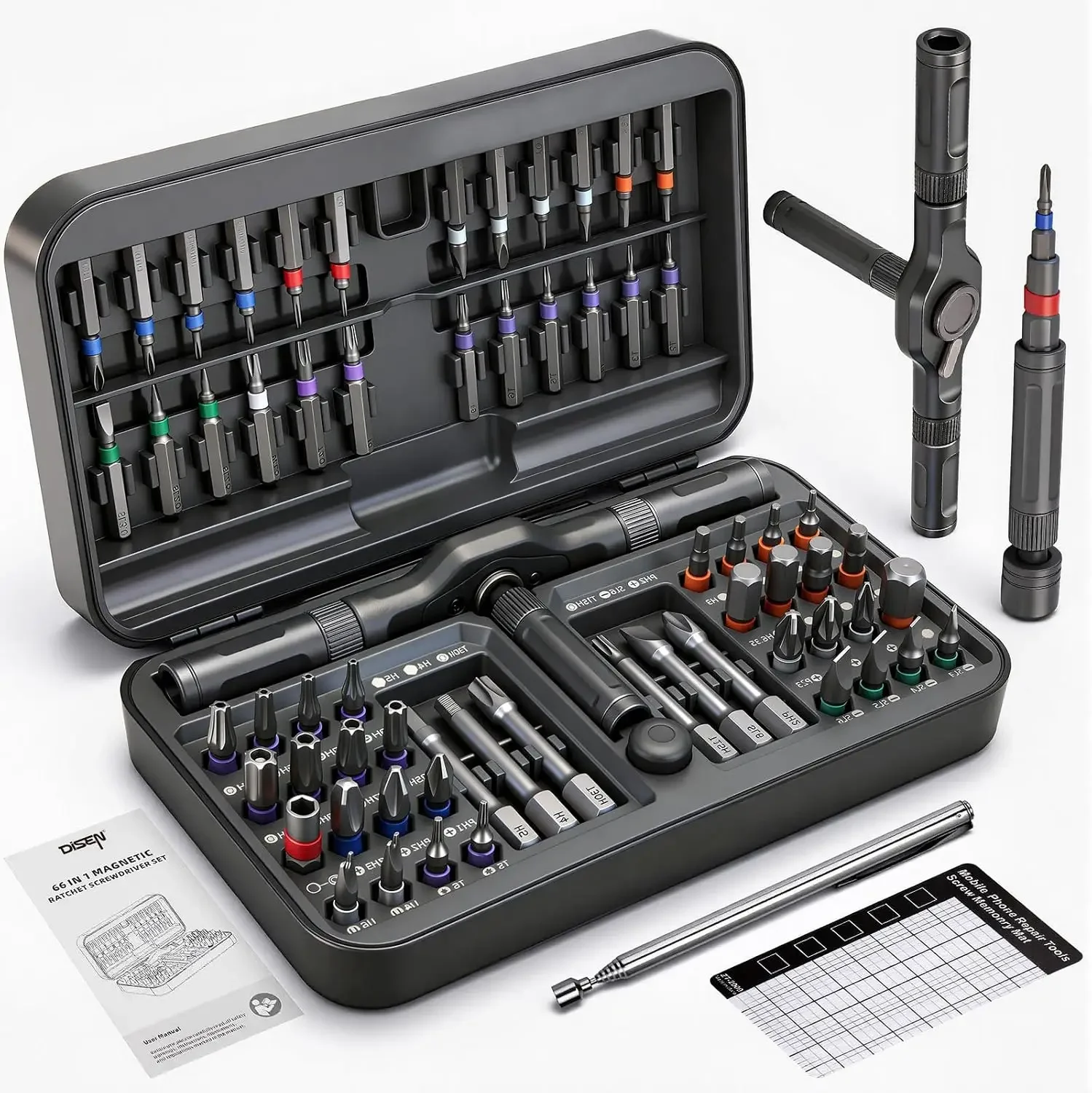 Electronics Repair Game - ชุดไขควงแบบมีเฟือง 68 in 1, ด้ามจับรูปตัว T