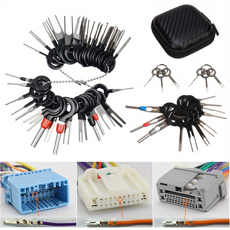 Elektronik Repair - ชุดเครื่องมือถอดขั้วต่อสายไฟรถยนต์ 11/18 ชิ้น ชุดดึงขาเสียบปลั๊กไฟฟ้า สำหรับซ่อมสายไฟในรถยนต์