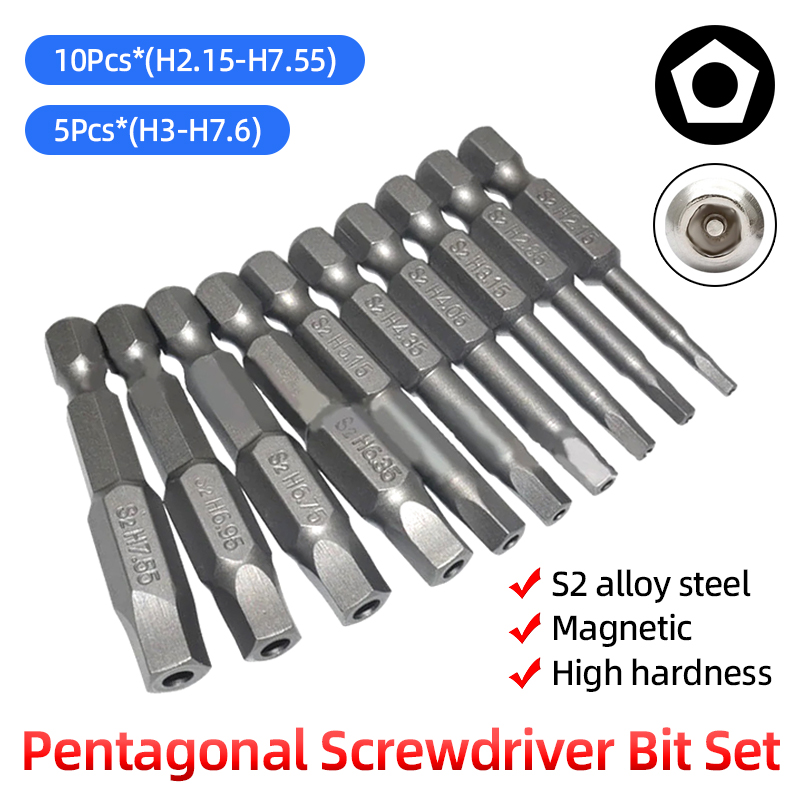 Pentalobe Screwdriver Set - ไขควงห้าเหลี่ยมชุด Bit พร้อม 1/4 