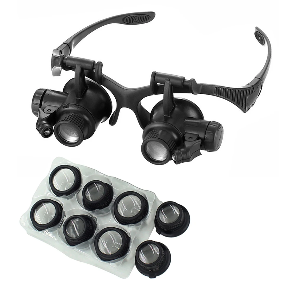 แว่นขยายสวมแว่นขยาย10X/15X/20X - Electronics Repair Glasses บทวิจารณ์และราคา
