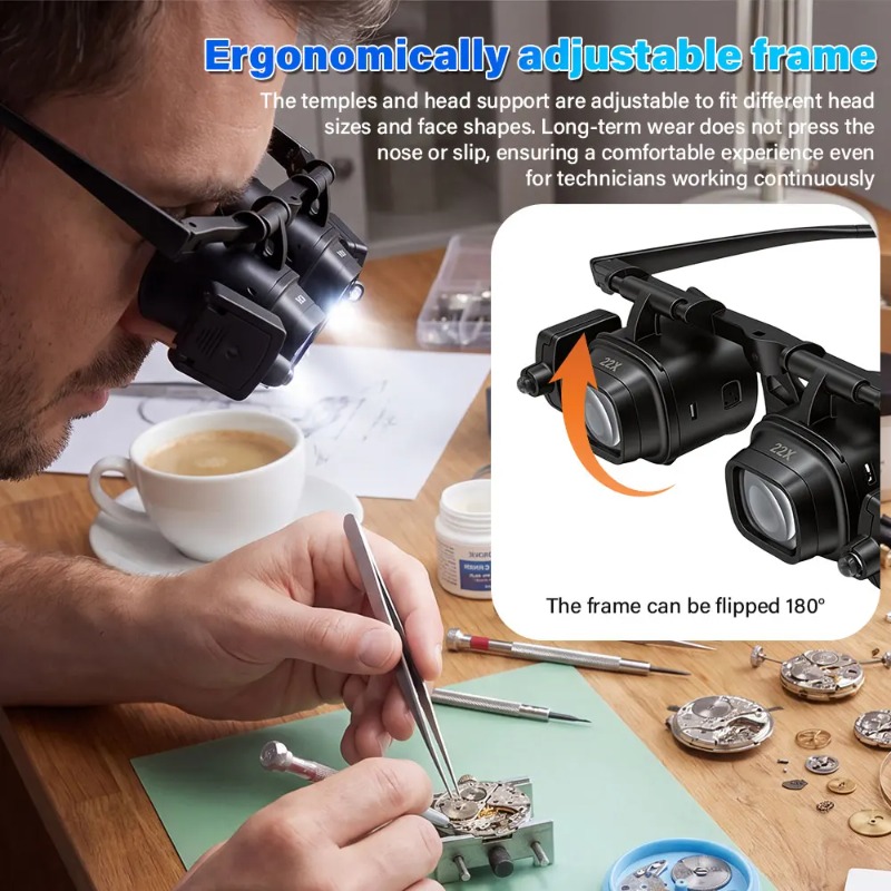 แว่นขยายแบบสวมศีรษะรุ่นใหม่พร้ - Electronics Repair Glasses บทวิจารณ์และราคา