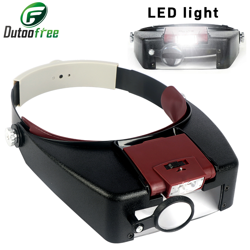 แว่นขยายแบบคาดศีรษะ10X สไตล์หม - Electronics Repair Glasses บทวิจารณ์และราคา
