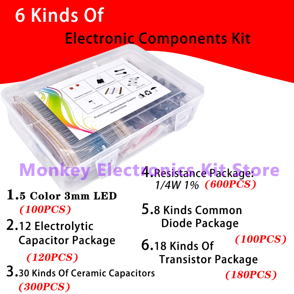 6 ชนิดชุดส่วนประกอบความต้านทาน - Electronics Repair Center บทวิจารณ์และราคา