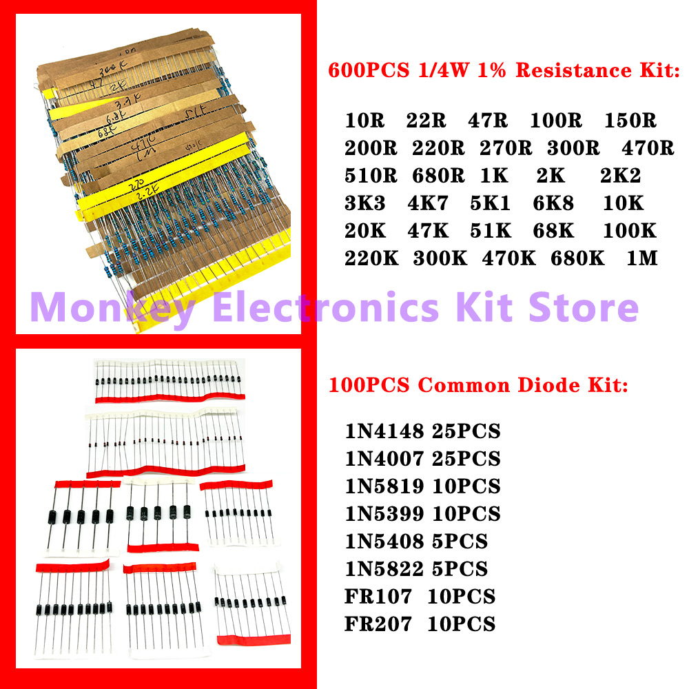 6 ชนิดชุดส่วนประกอบความต้านทาน - Electronics Repair Center บทวิจารณ์และราคา