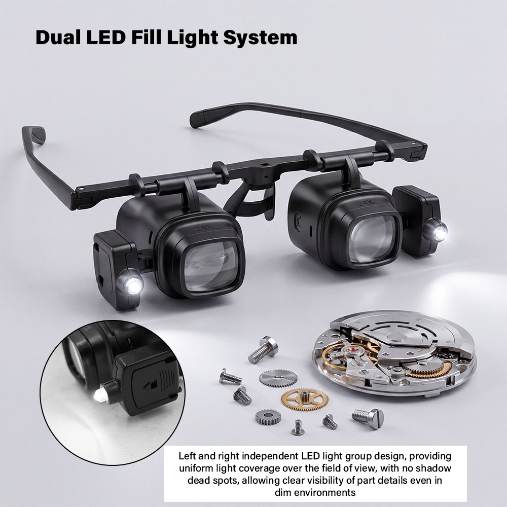 แว่นขยายแบบคาดศีรษะพกพา ขยายได - Electronics Repair Glasses บทวิจารณ์และราคา