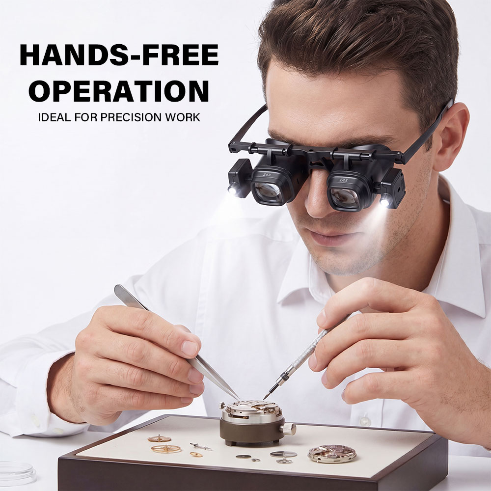 แว่นขยายแบบคาดศีรษะพกพา ขยายได - Electronics Repair Glasses บทวิจารณ์และราคา