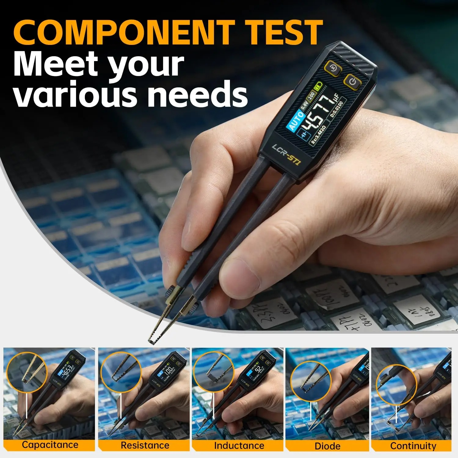 FNIRSI LCR-ST1 แหนบวัดค่า LCR  - Smd Tweezer Set บทวิจารณ์และราคา