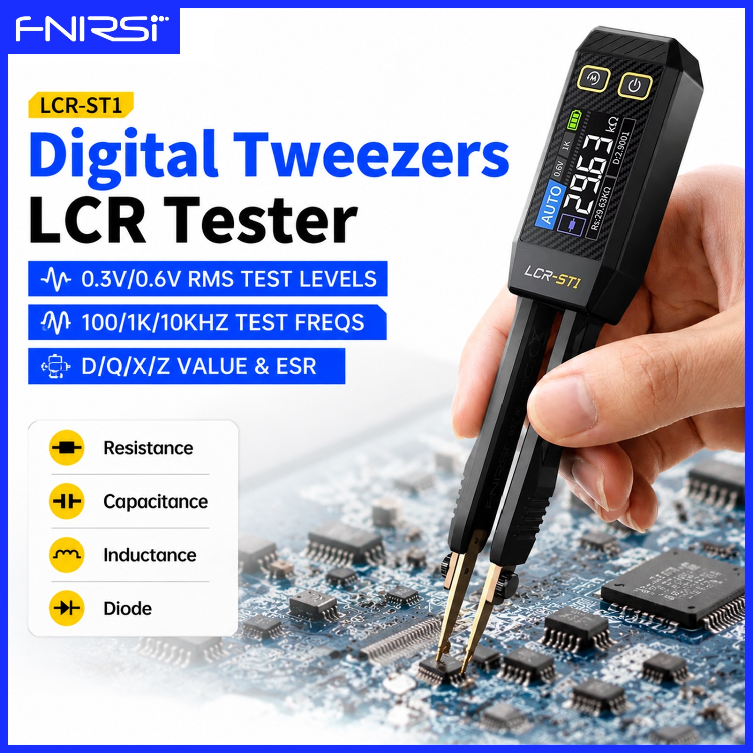 FNIRSI LCR-ST1 แหนบวัด LCR อัจ - Smd Tweezer Set บทวิจารณ์และราคา